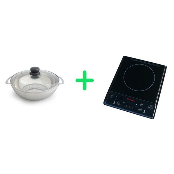 Spt SPT SR-964TB-42B 1300 watts Combination of Induction Cooker Plus Stainless Steel Pot SR-964TB-42B